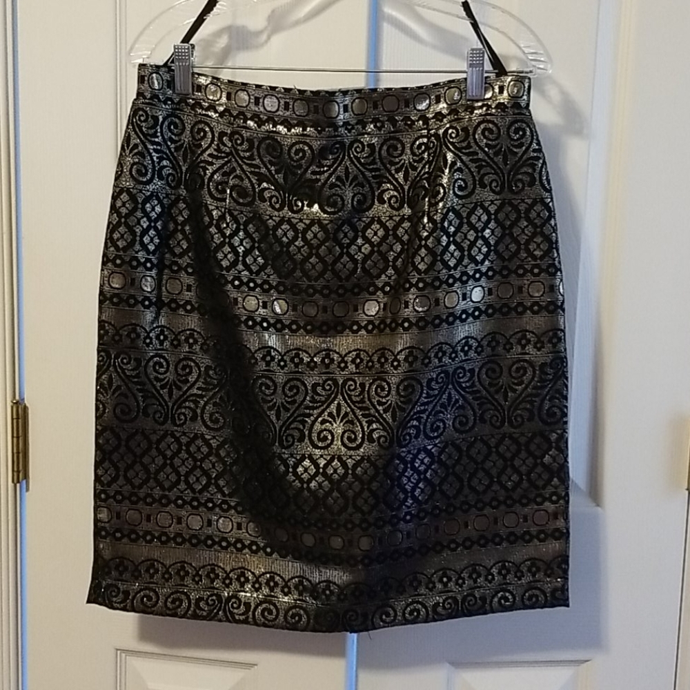 Black and Gold metallic thread skirt